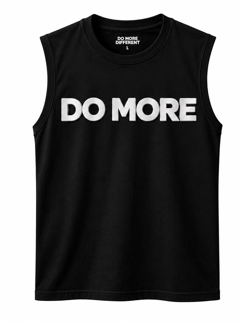 DO MORE Sleeveless — Black, front