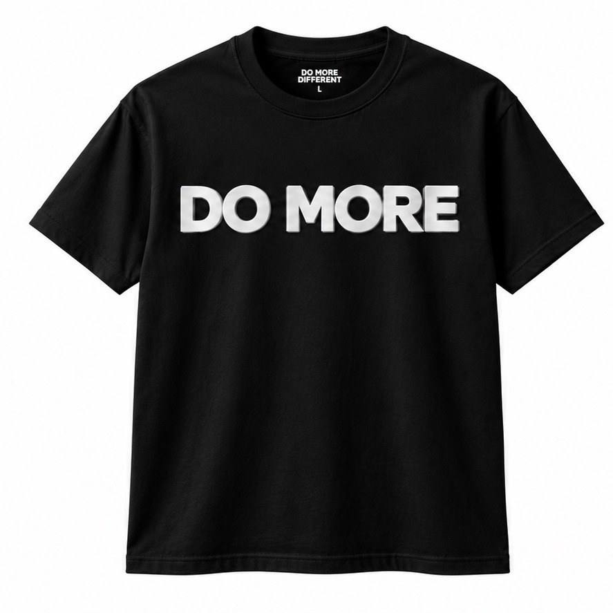 DO MORE Tee — Black, front